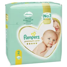 PAMPERS Подгузники Premium Care Mini 2 (4-8кг) Микро Упаковка 20,
