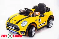 Электромобиль Mini Cooper желтый