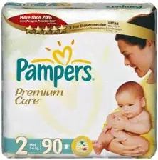 Памперс подгузники Premium Care (2) 3-6кг mini 90шт