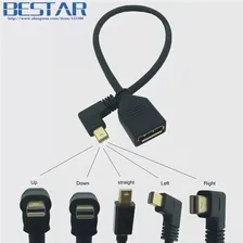 Mini DisplayPort Мужской 90 градусов Вверх и вниз, влево и вправо под углом к DisplayPort Женский DP Mini DP Адаптер Преобразования