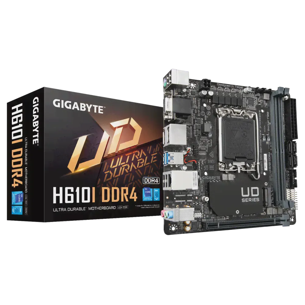 Материнская плата GIGABYTE H610I DDR4, Socket1700, Intel H610, mini-ITX