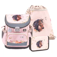 Ранец школьный Belmil Mini-Fit Пегас с наполнением Бежевый BEL-FIT-405-33-P05-SET