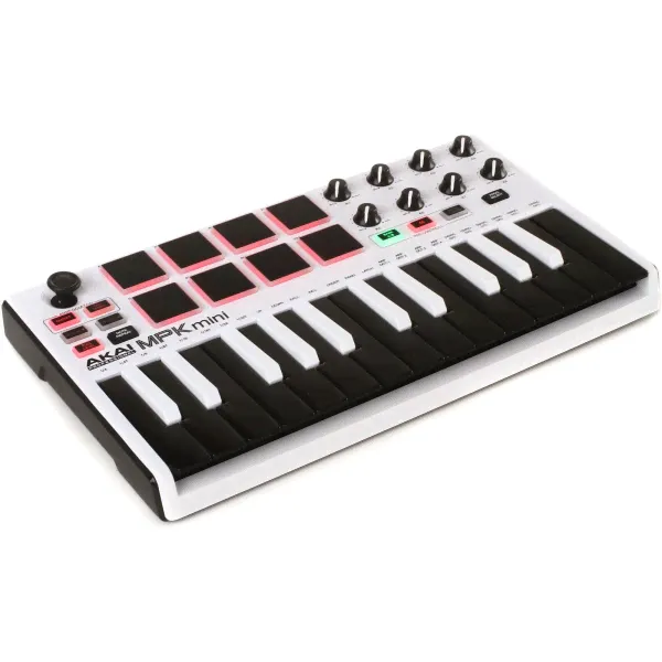AUDIO/MIDI интерфейс или контроллер AKAI PRO MPK MINI MK2 LE WHITE-0