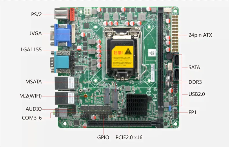 Материнская плата Mini-ITX ITX-B75R1-0
