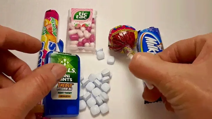 HALLS mini MINTS,Chupa Chups.ASMR